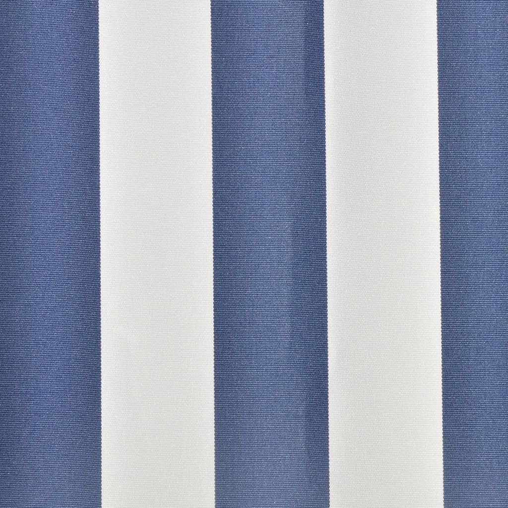 vidaXL Markisenbespannung Canvas Blau & Weiß 3 x 2,5 m (ohne Rahmen)