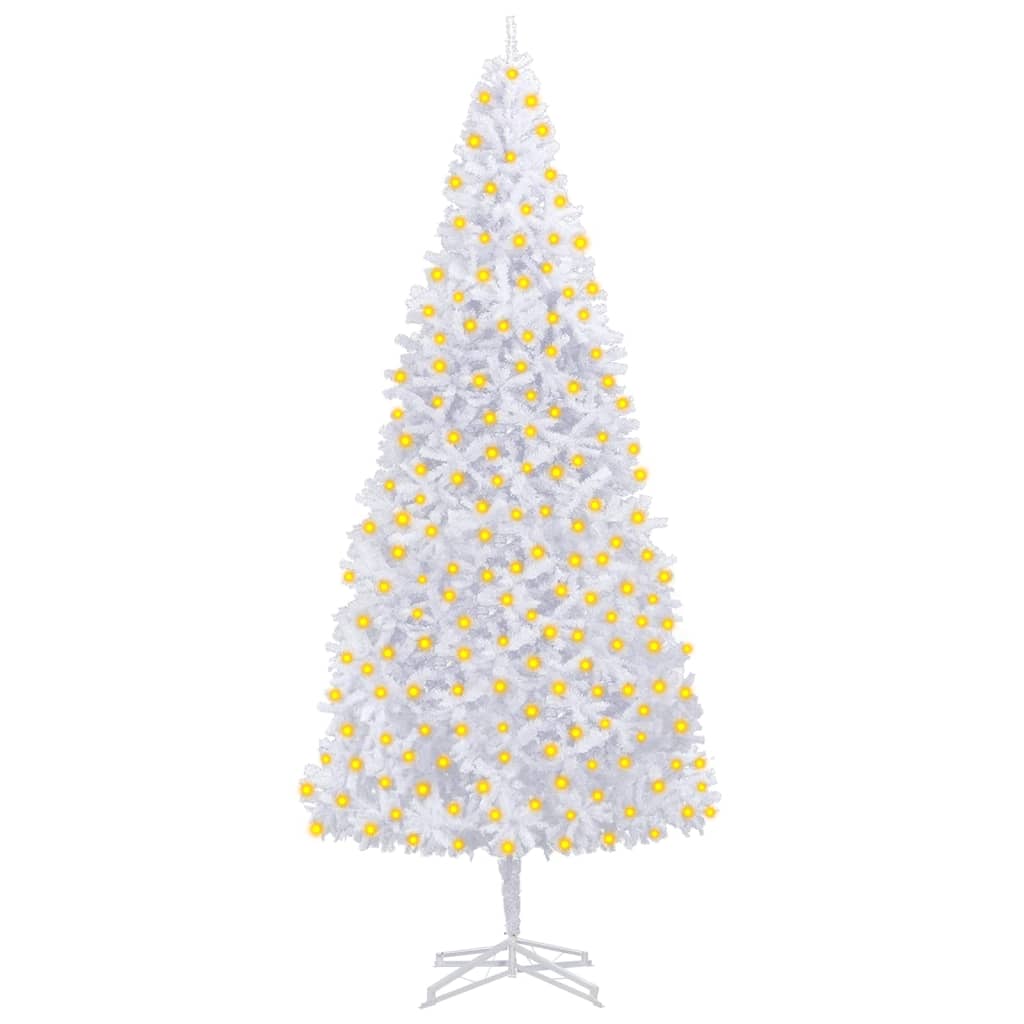 vidaXL Künstlicher Weihnachtsbaum mit Beleuchtung 400 cm Weiß