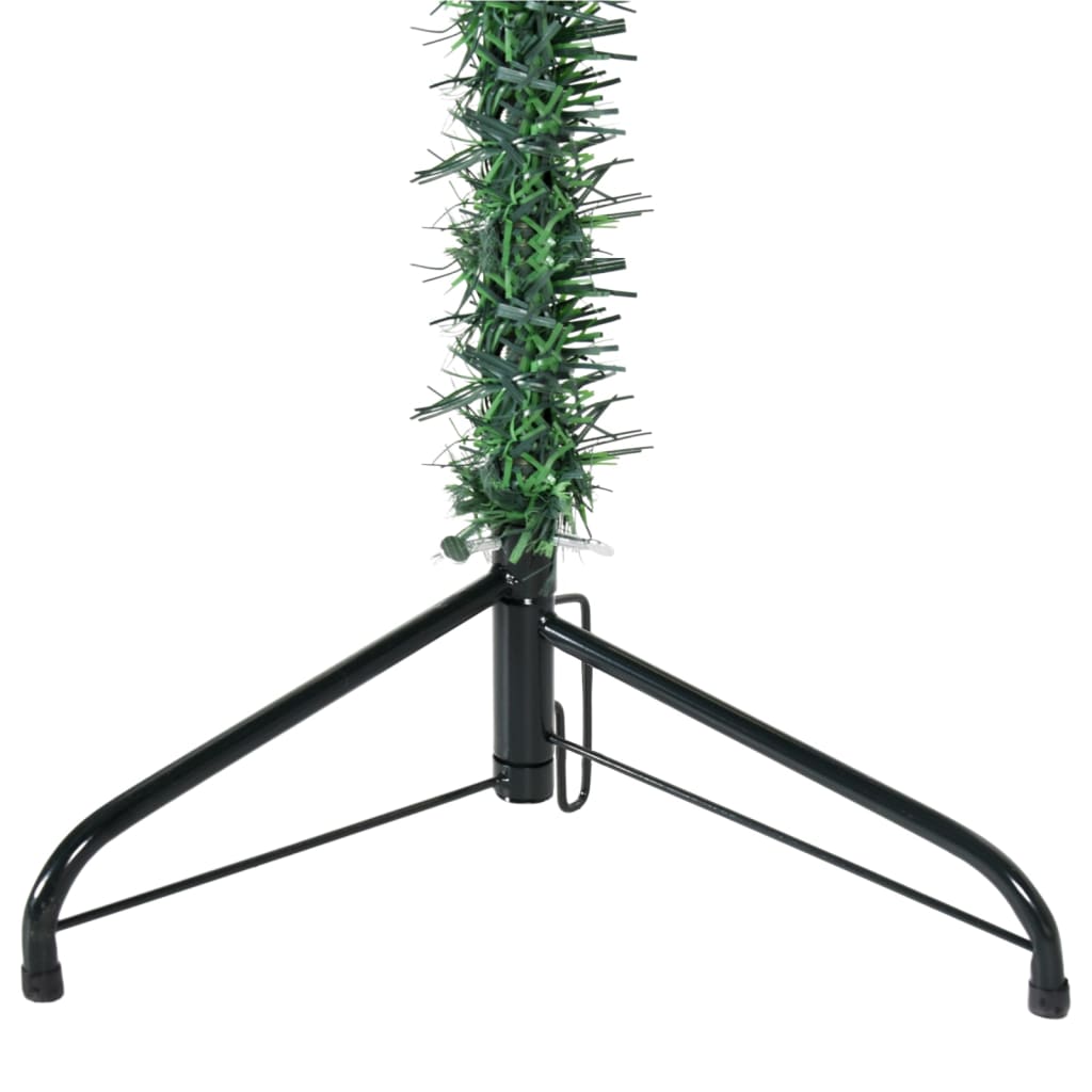 vidaXL Künstlicher Halb-Weihnachtsbaum mit Ständer Schlank Grün 240 cm