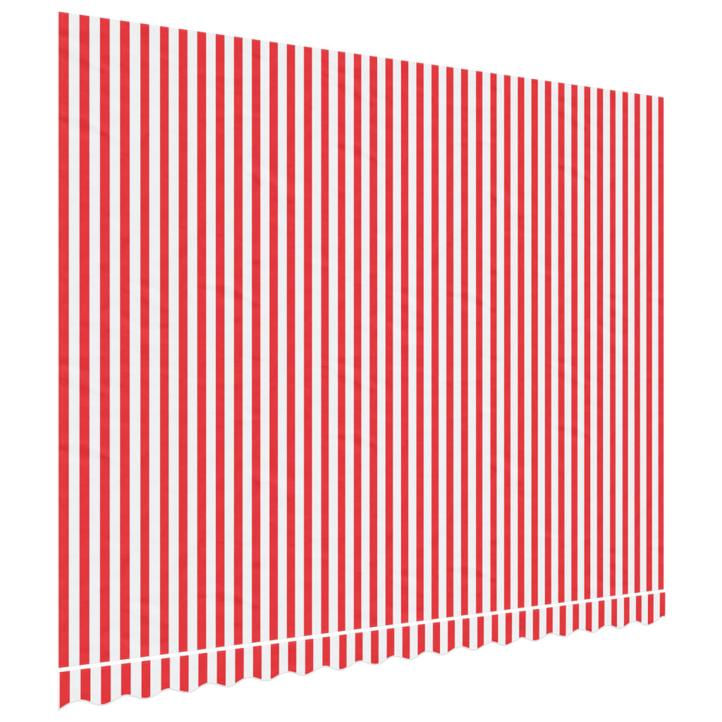 vidaXL Markisenbespannung Rot und Weiß Gestreift 4x3 m