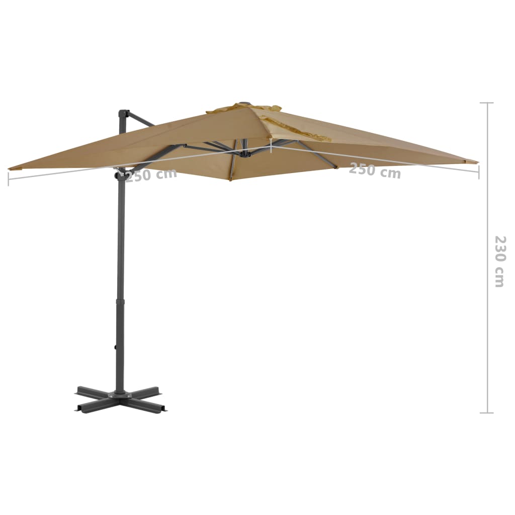 vidaXL Sonnenschirm mit Schirmständer Taupe
