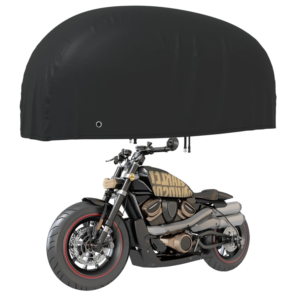 vidaXL Motorrad-Abdeckung Schwarz 220x95x110 cm 210D Oxford