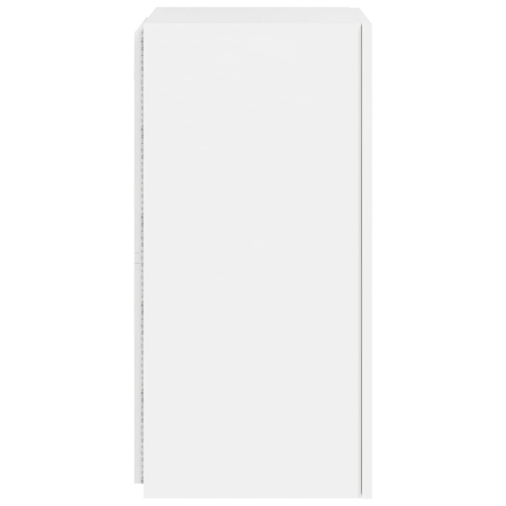 vidaXL TV-Wandschrank mit LED-Leuchten Weiß 30,5x35x70 cm