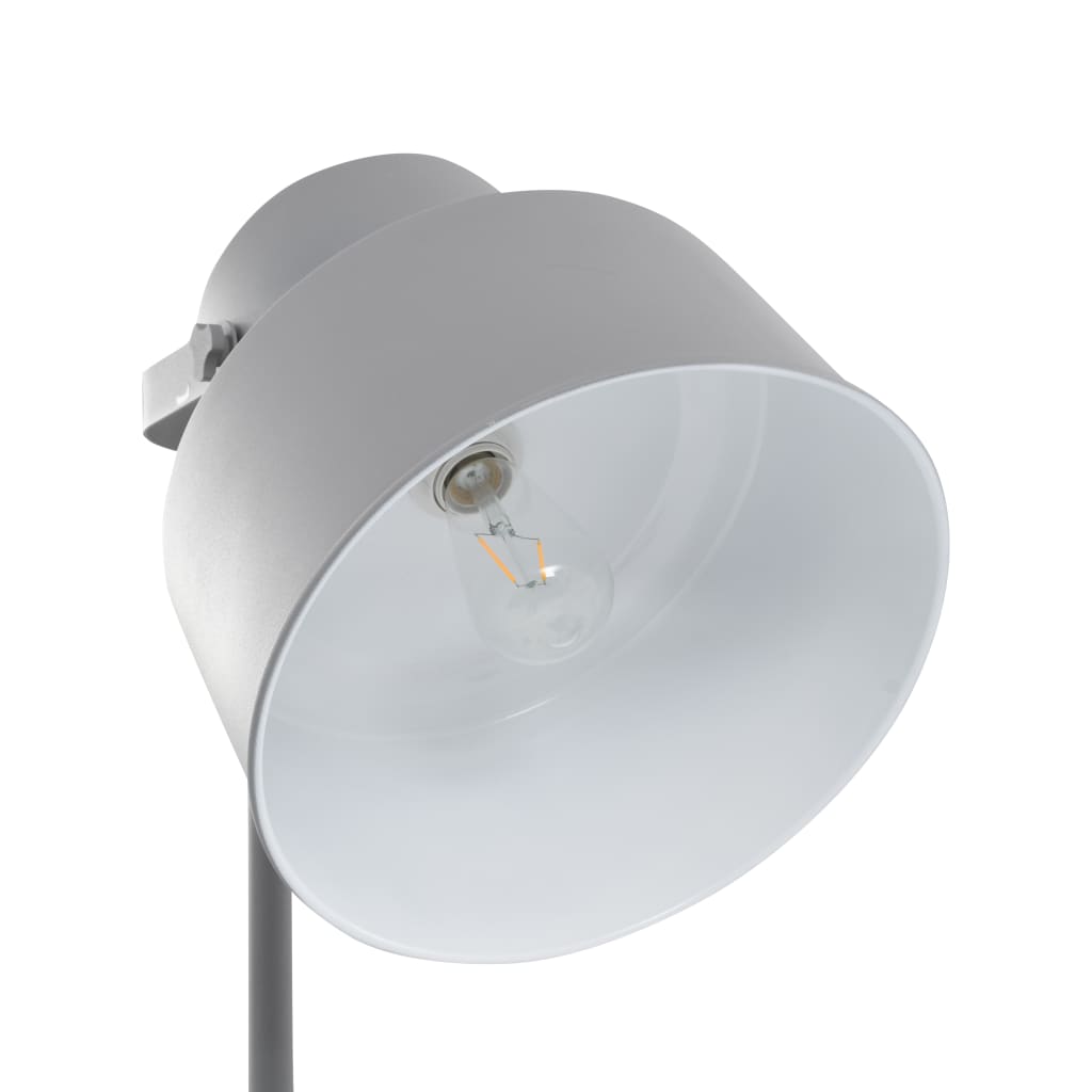 vidaXL Stehlampe Metall Grau E27