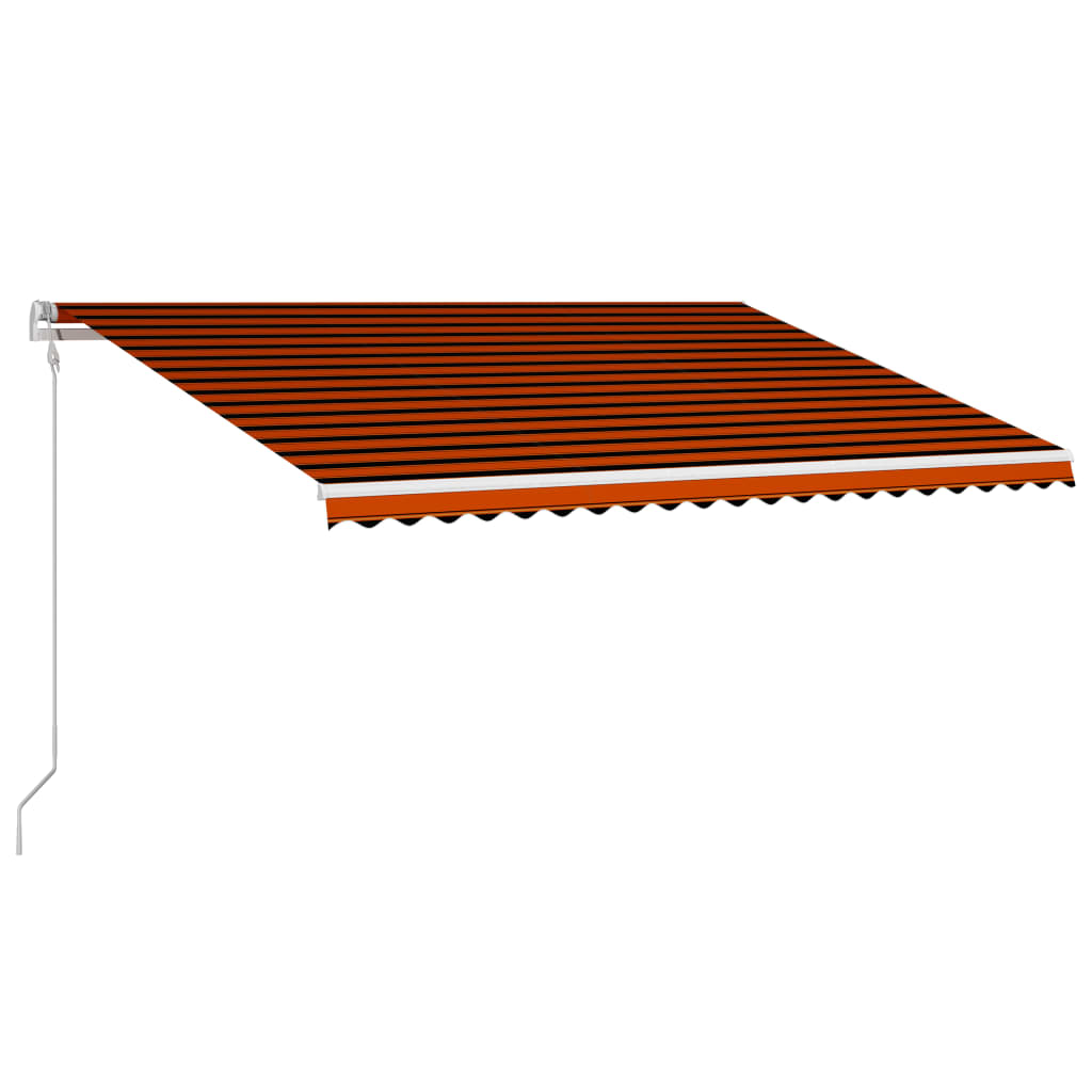vidaXL Automatisch Einziehbare Markise 500×300 cm Orange und Braun