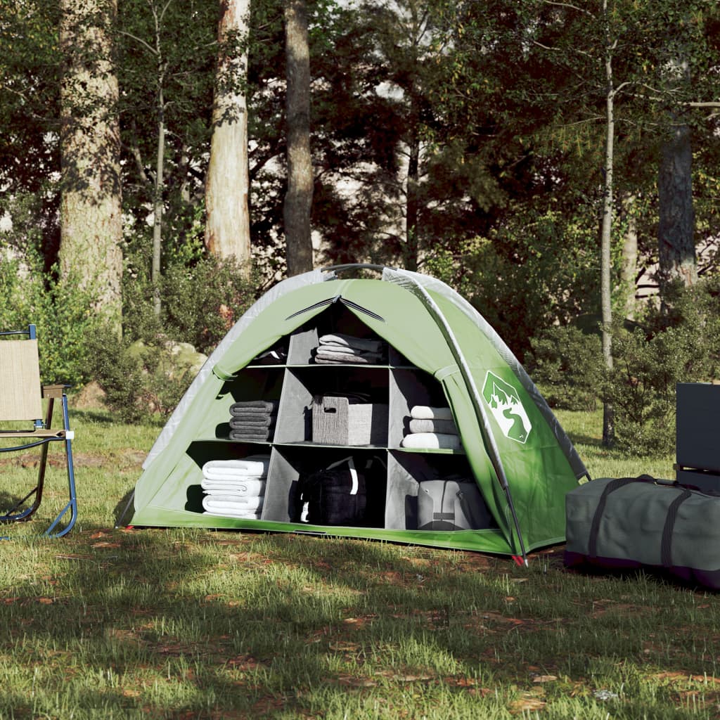 vidaXL Camping-Organizer-Zelt 9 Fächer Grün Wasserdicht