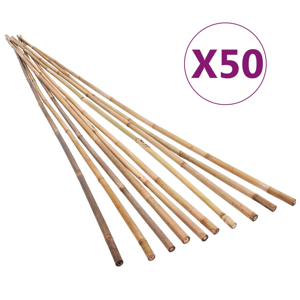 vidaXL Garten-Bambusstangen 50 Stk. 150 cm