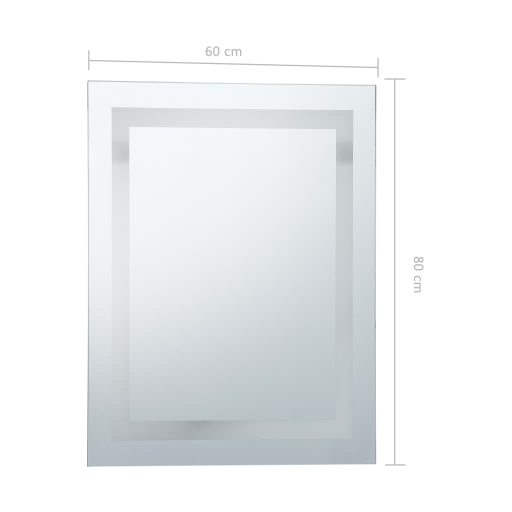 vidaXL LED-Badspiegel mit Berührungssensor 60x80 cm
