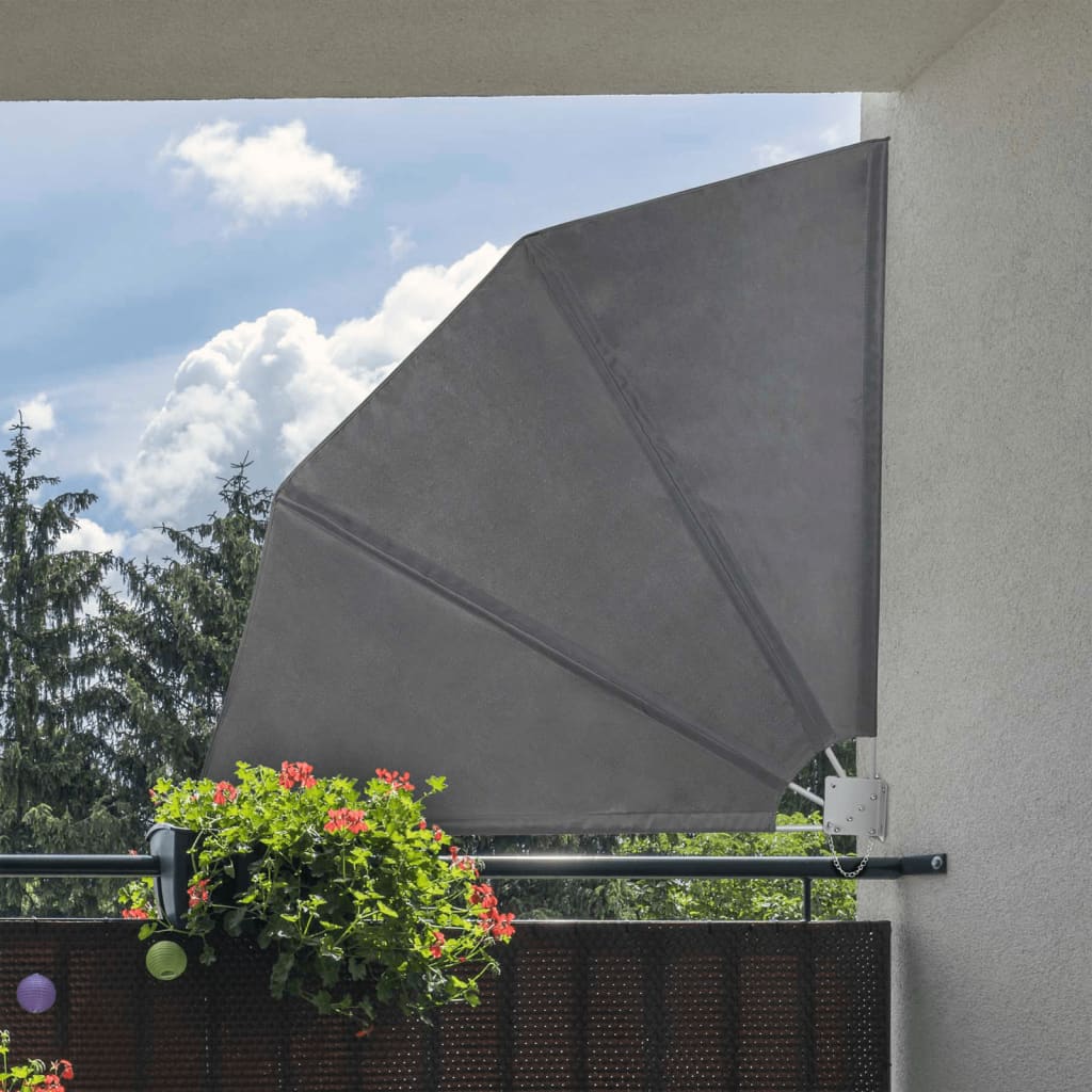 HI Balkonfächer 1,2 ×1,2 m Schwarz Polyester