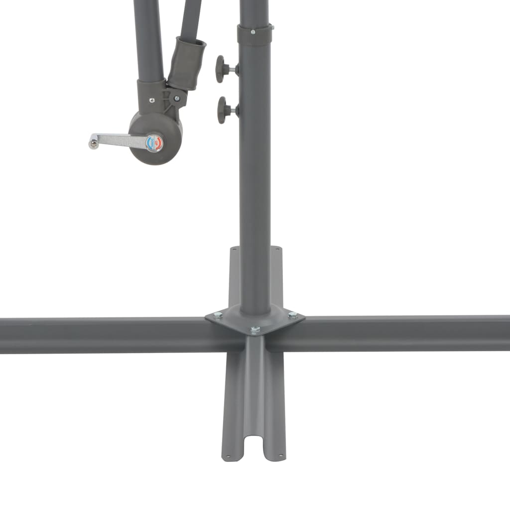 vidaXL Ampelschirm mit Alu-Mast Bordeauxrot 300 cm