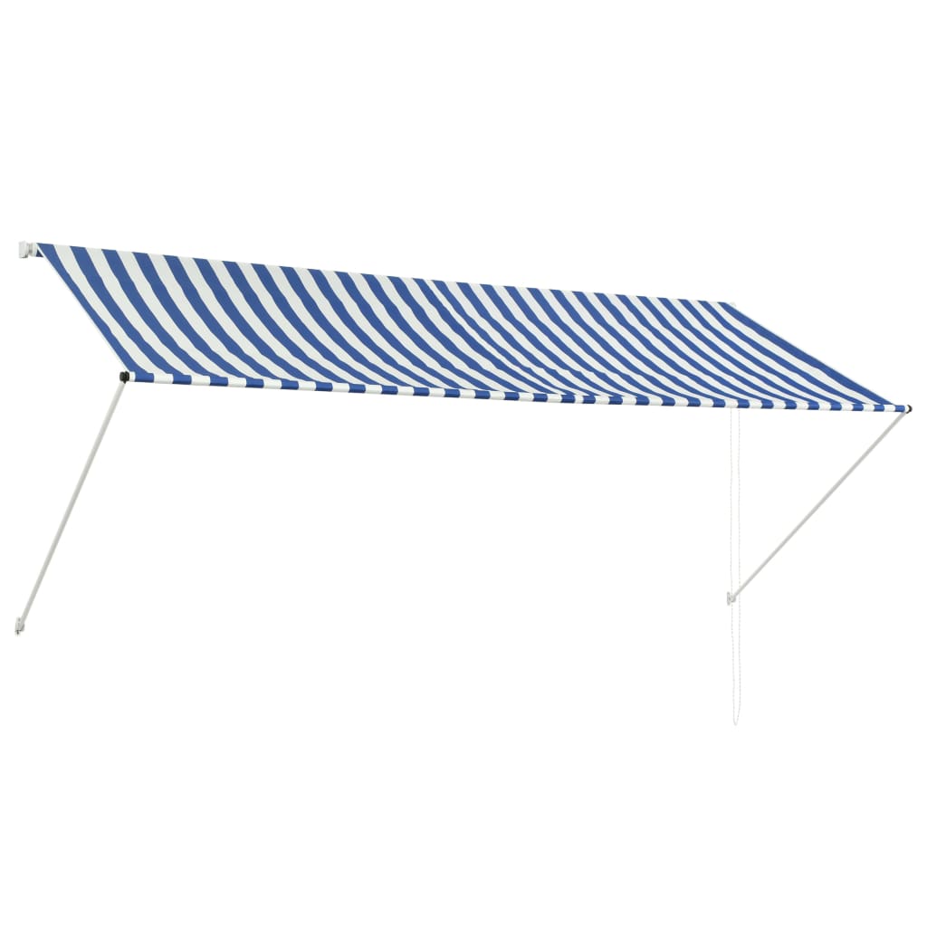 vidaXL Einziehbare Markise 300×150 cm Blau und Weiß