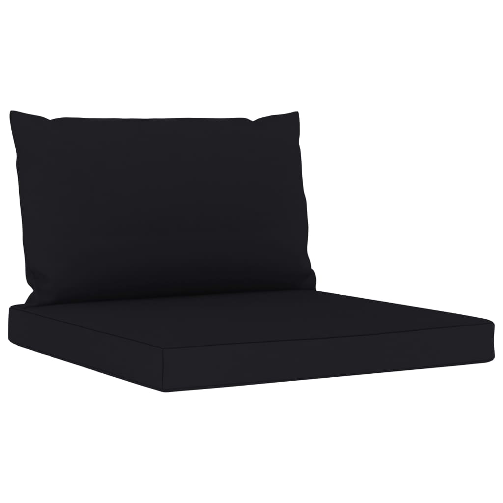 vidaXL 3-Sitzer-Gartensofa mit Schwarzen Kissen