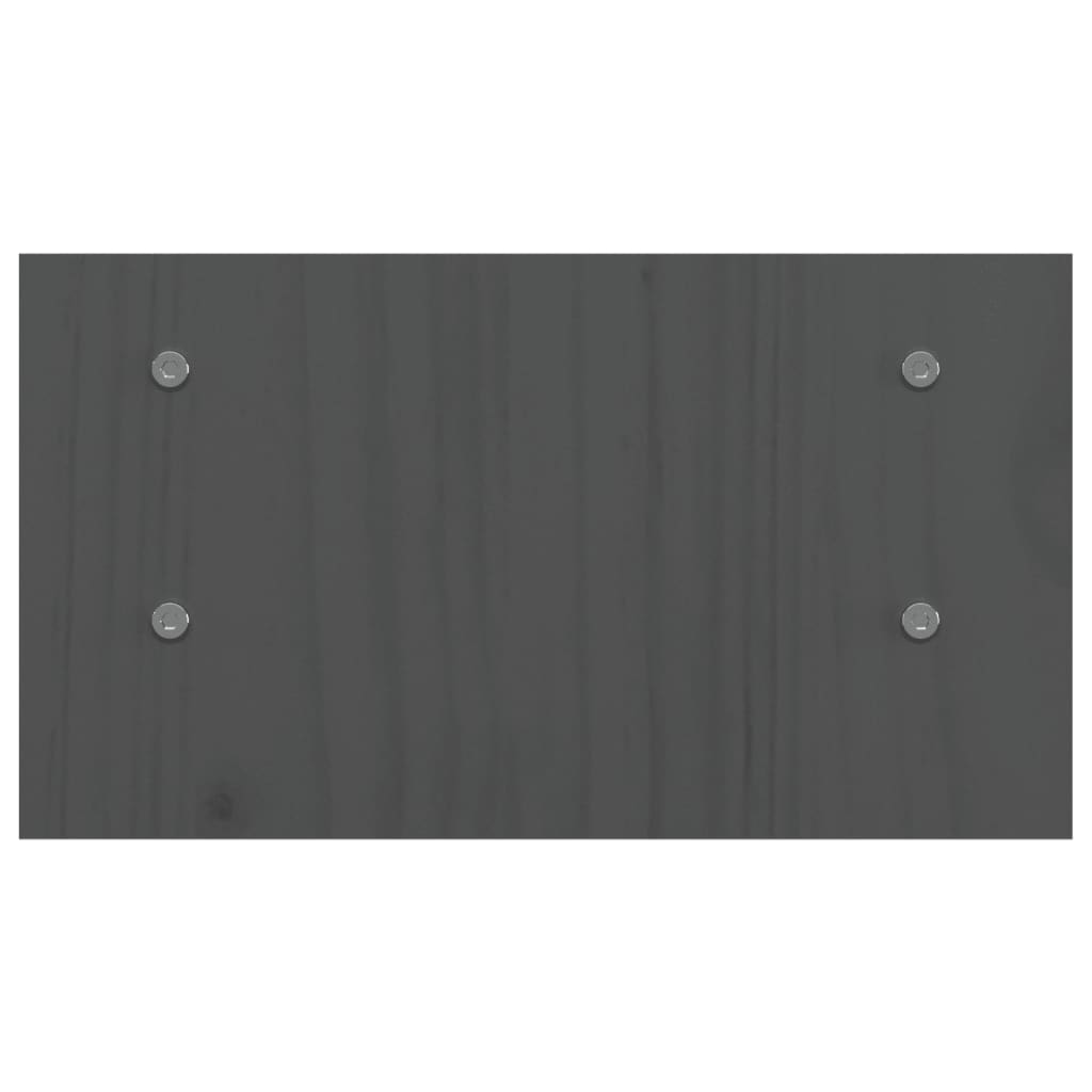 vidaXL Monitorständer Grau 50x27x15 cm Massivholz Kiefer