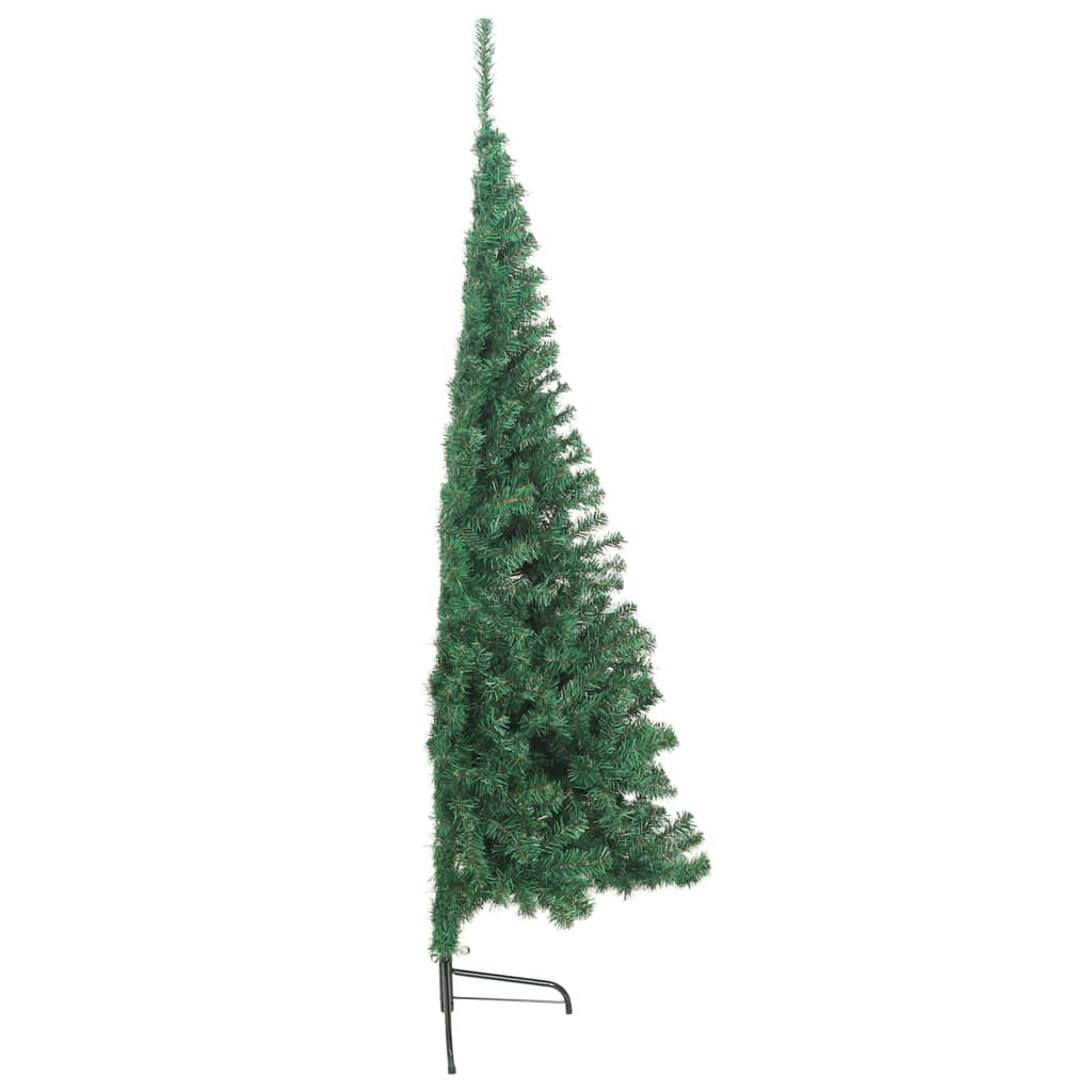 vidaXL Künstlicher Halb-Weihnachtsbaum mit Ständer Grün 240 cm PVC