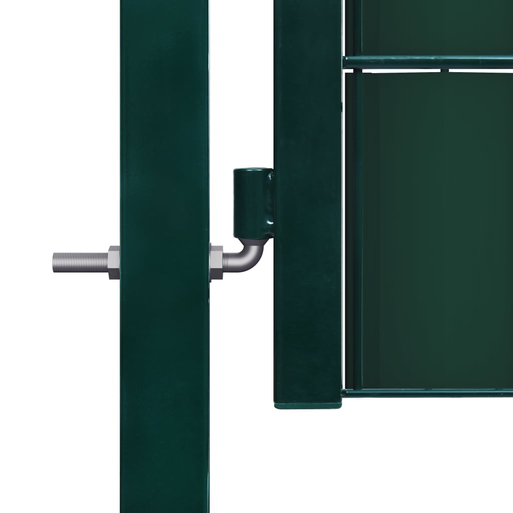 vidaXL Zauntor PVC und Stahl 100x81 cm Grün