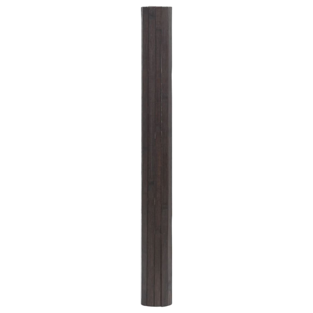 vidaXL Teppich Rechteckig Dunkelbraun 70x200 cm Bambus