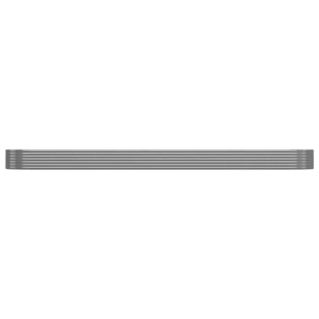 vidaXL Hochbeet Pulverbeschichteter Stahl 544x100x36 cm Grau