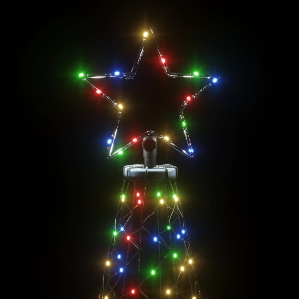 vidaXL LED-Weihnachtsbaum mit Erdnägeln Mehrfarbig 3000 LEDs 800 cm