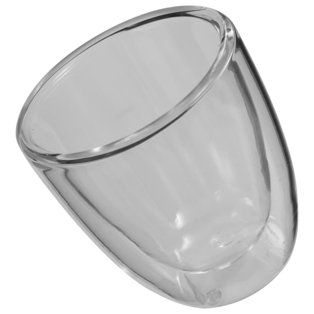 vidaXL Doppelwandiges Thermoglas für Espresso 12 Stk. 80 ml