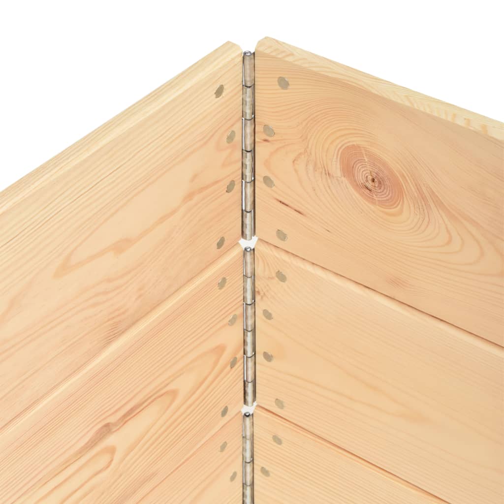 vidaXL Paletten-Aufsatzrahmen 3 Stk. 100x100 cm Kiefer Massivholz