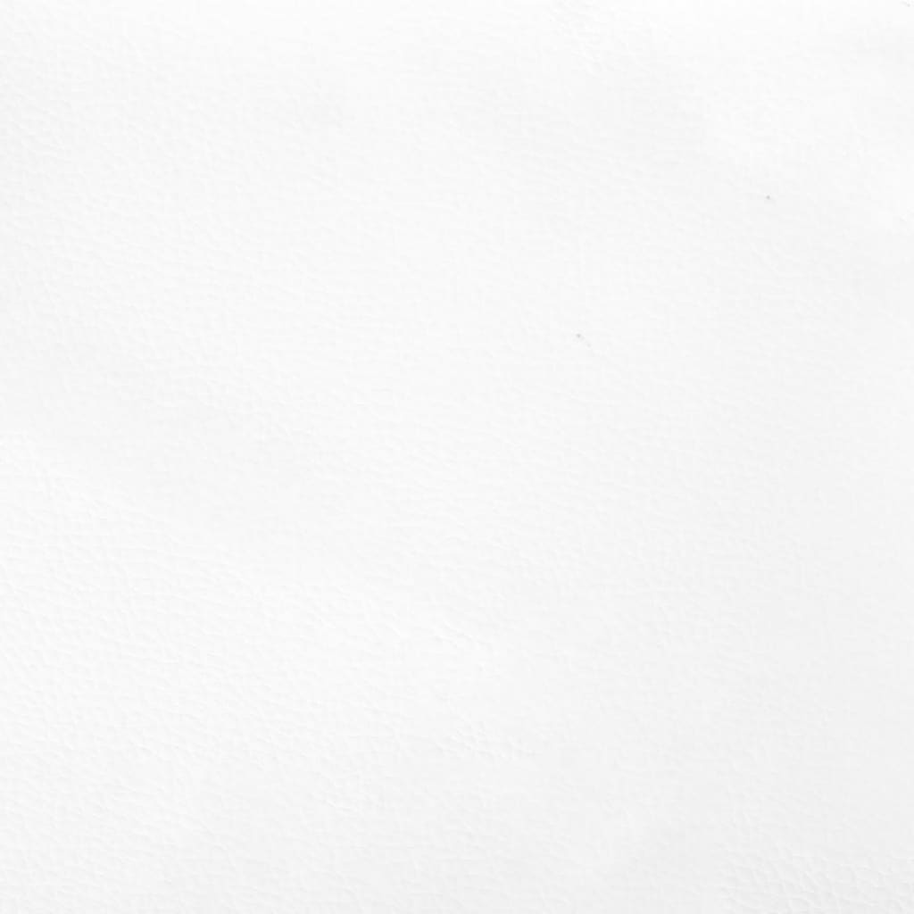 vidaXL Boxspringbett mit Matratze Weiß 80x200 cm Kunstleder