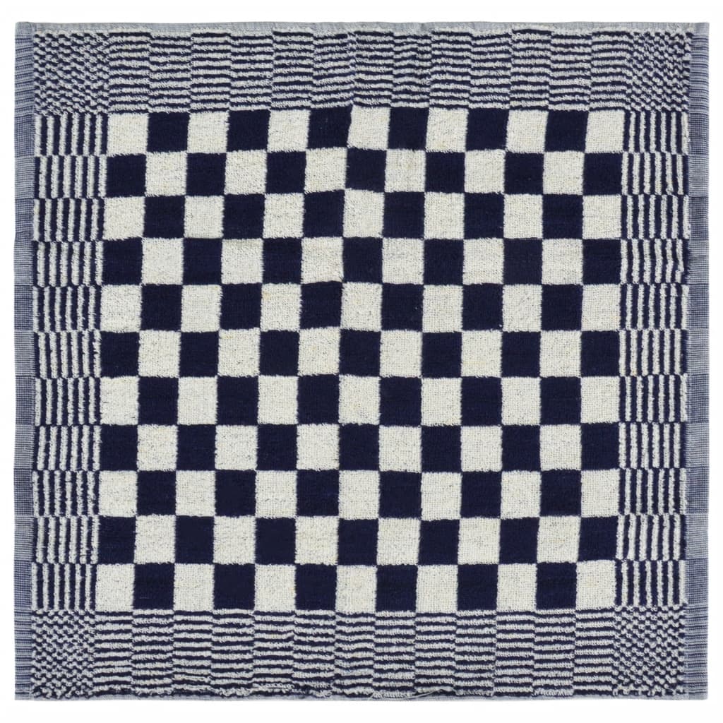 vidaXL 10-tlg. Handtuch-Set Blau und Weiß Baumwolle