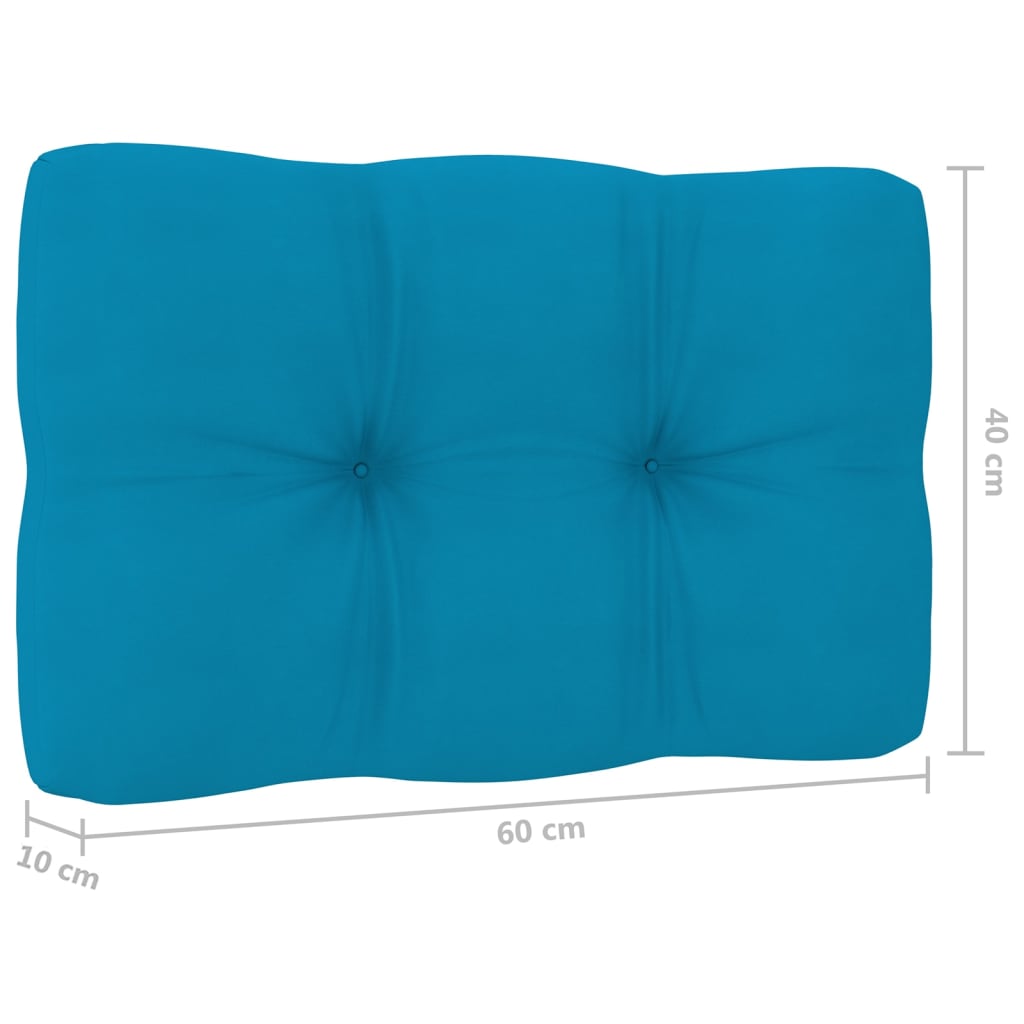 vidaXL Gartenstühle 2 Stk. mit Blauen Kissen Kiefer Imprägniert