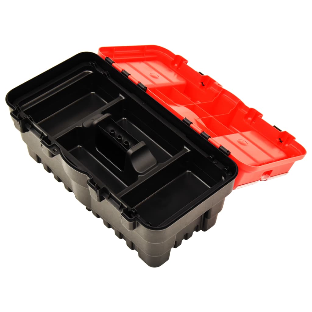 vidaXL Werkzeugkoffer Kunststoff 462 x 256 x 242 mm Rot